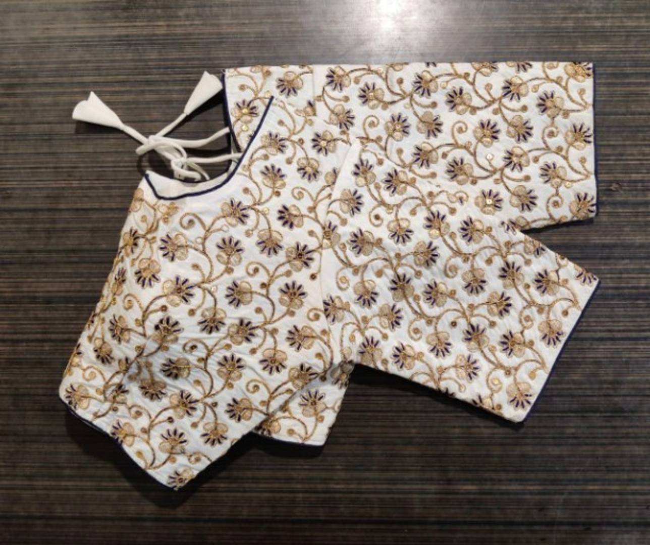 Stylish Phantom Silk Embroidered Stitched Blouse